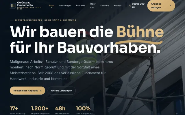 Design-Demo – Gerüstbau-Meisterbetrieb
