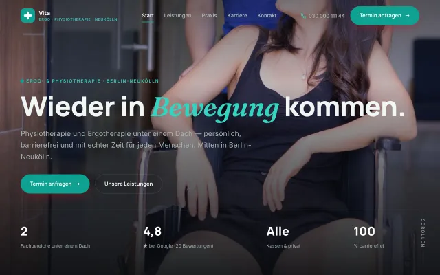 Design-Demo – Physio- & Ergotherapie