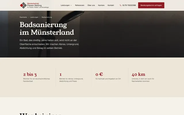 Fliesen Meßing – Badsanierung