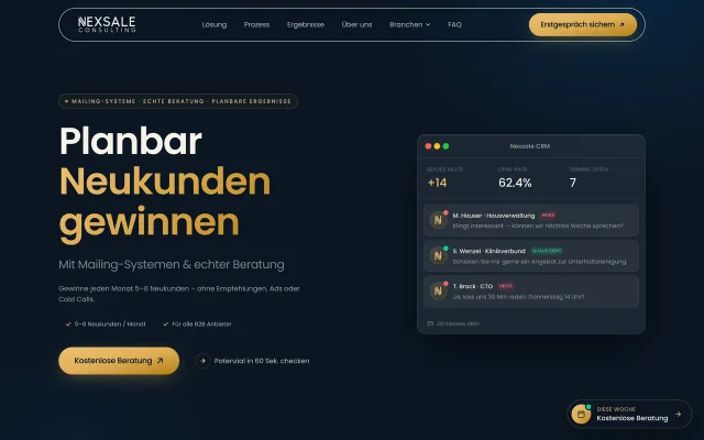 NEXSALE – B2B-Sales-Website