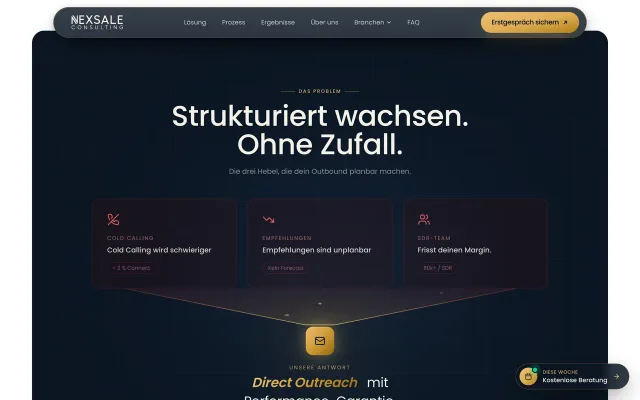 NEXSALE – Prozess-Sektion