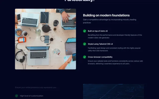 Design-Konzept – Marketing-Feature-Sektion