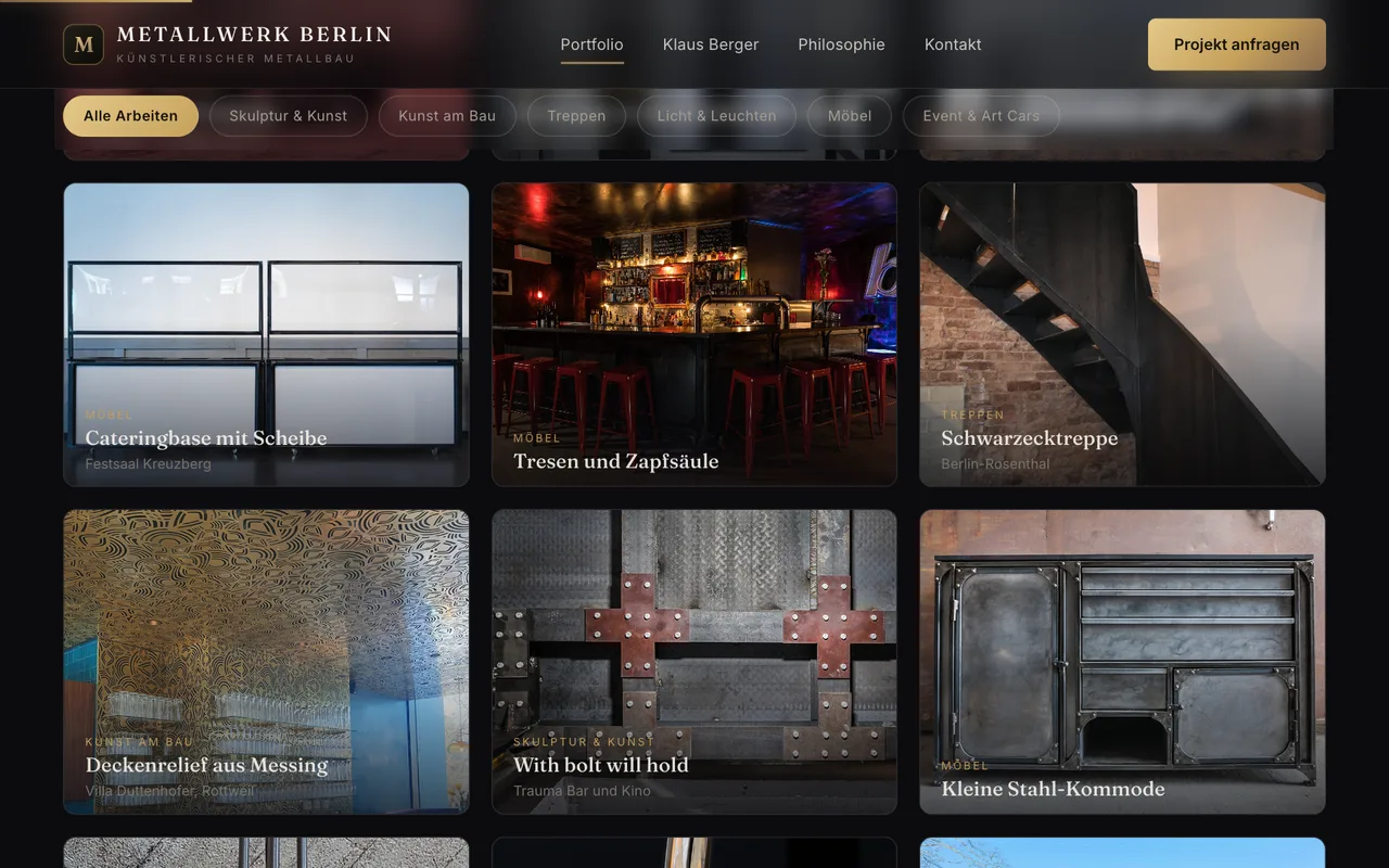 Design-Demo – Metallbau, Portfolio-Galerie