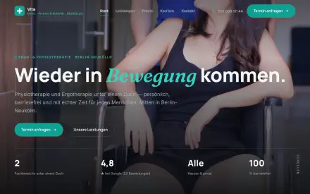 Physiotherapie – Design-Entwurf von Webziger