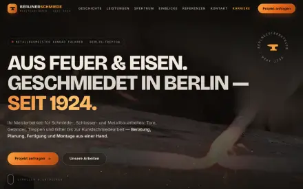Schmiede – Design-Entwurf von Webziger