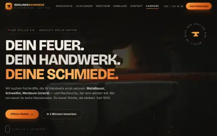Schmiede – Design-Entwurf von Webziger
